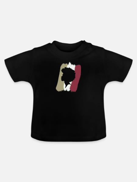 Afro Beat 70s - Baby Bio-T-Shirt mit Rundhals - Schwarz