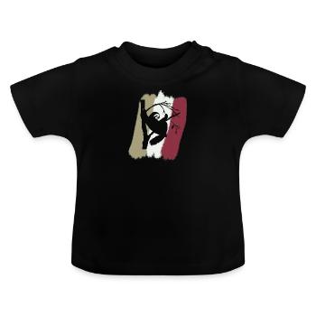 Frisson paresseux - T-shirt bio col rond Bébé - noir - Devant