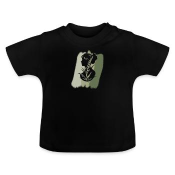 Veganerin Vegan - Baby Bio-T-Shirt mit Rundhals - Schwarz - Vorne