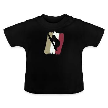 Faultier Müdigkeit Chill - Baby Bio-T-Shirt mit Rundhals - Schwarz - Vorne