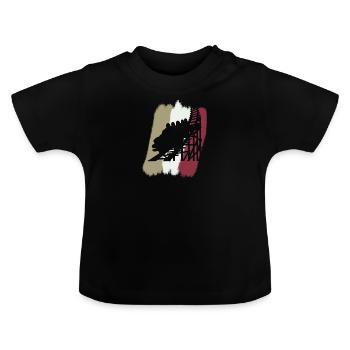 Achterbahn Kirmes Lukas - Baby Bio-T-Shirt mit Rundhals - Schwarz - Vorne
