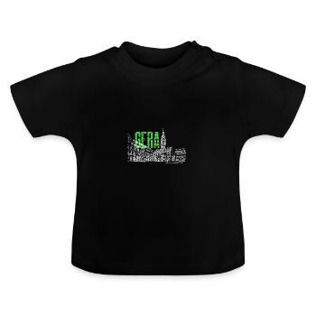 Ostthüringen Merch - Geras Markt - Baby Bio-T-Shirt mit Rundhals - Schwarz - Vorne