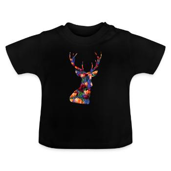 Tier - Baby Bio-T-Shirt mit Rundhals - Schwarz - Vorne