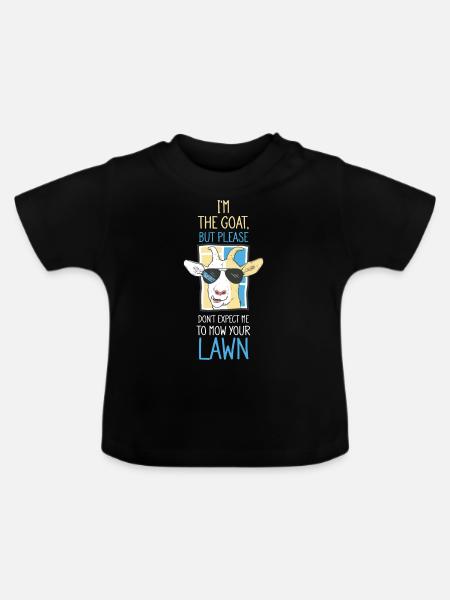 Ich bin die Ziege - Baby Bio-T-Shirt mit Rundhals - Schwarz