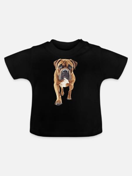 Bullmastiff - Baby Bio-T-Shirt mit Rundhals - Schwarz