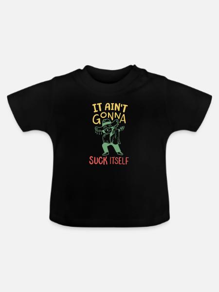 Cinco de Mayo Dabbing Mexikaner - Baby Bio-T-Shirt mit Rundhals - Schwarz