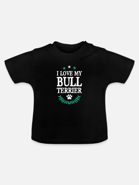 BULL TERRIER - Baby Bio-T-Shirt mit Rundhals - Schwarz