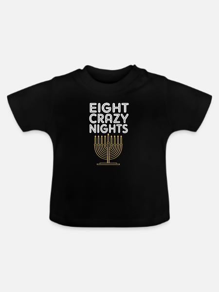 Hanukkah Chanukkah Hanukah - Baby Bio-T-Shirt mit Rundhals - Schwarz