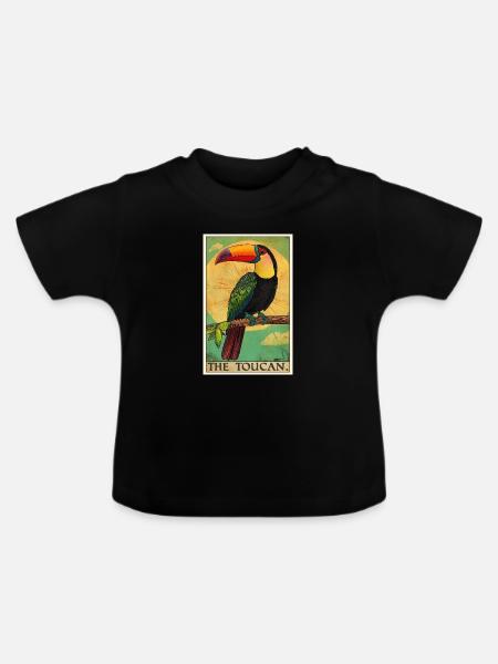 Tukane Tukan - Baby Bio-T-Shirt mit Rundhals - Schwarz