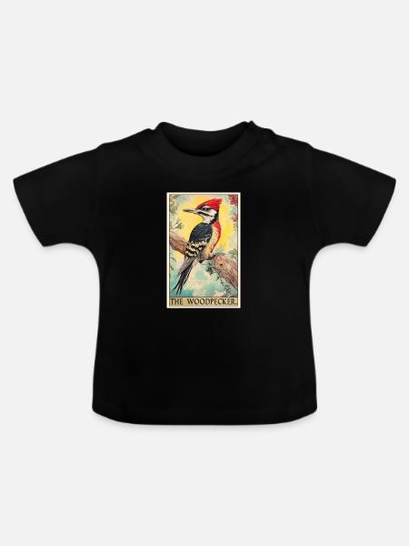 Spechte Specht - Baby Bio-T-Shirt mit Rundhals - Schwarz
