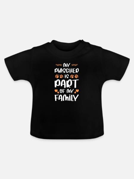PINSCHER - Baby Bio-T-Shirt mit Rundhals - Schwarz