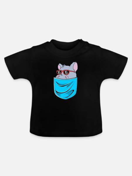 Chinchilla - Baby Bio-T-Shirt mit Rundhals - Schwarz