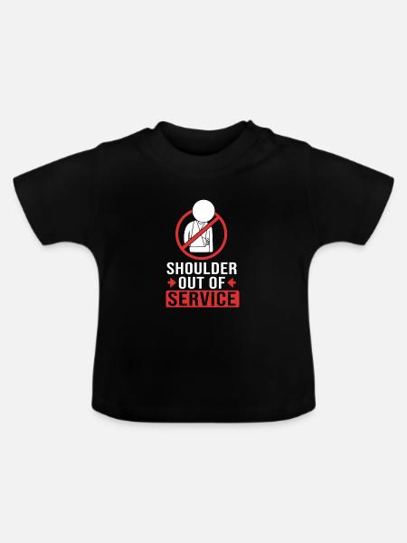 Gebrochener Arm Knochen Knochenbruch - Baby Bio-T-Shirt mit Rundhals - Schwarz