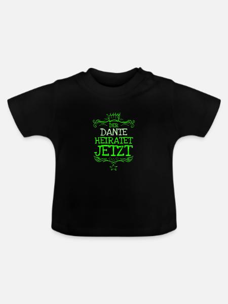 Dante als Bachelor - Baby Bio-T-Shirt mit Rundhals - Schwarz
