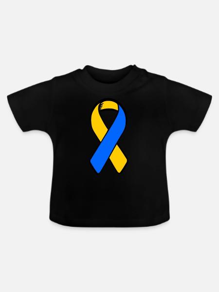 Ukraine - Baby Bio-T-Shirt mit Rundhals - Schwarz