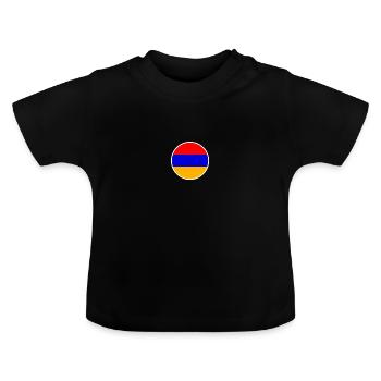 Arménie Drapeau arménien Arménien - T-shirt bio col rond Bébé - noir - Devant