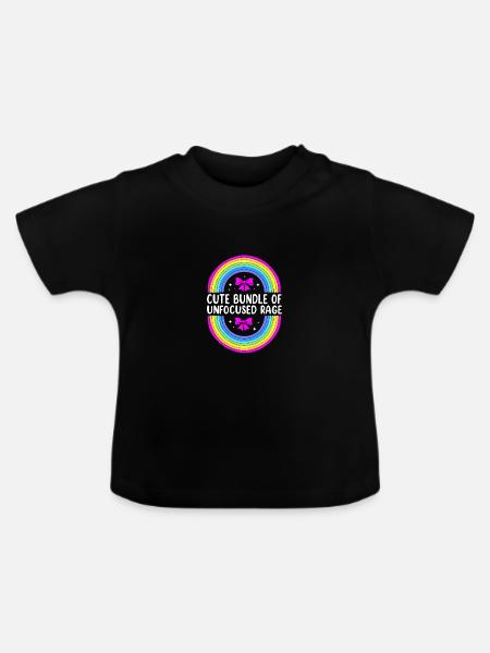 Pastell Gothic - Baby Bio-T-Shirt mit Rundhals - Schwarz