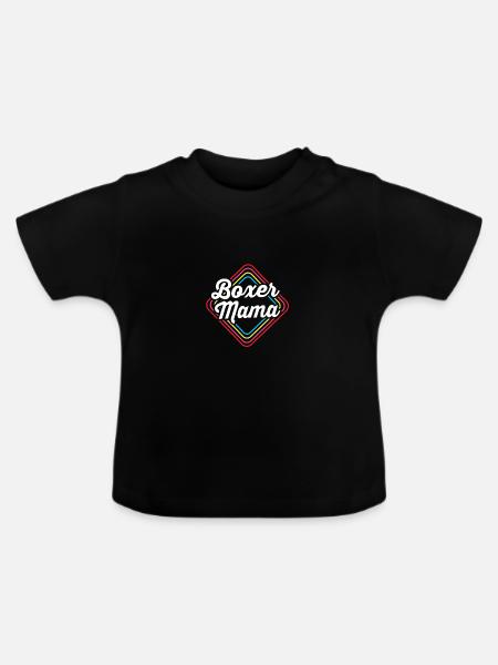 Boxer Hund - Baby Bio-T-Shirt mit Rundhals - Schwarz