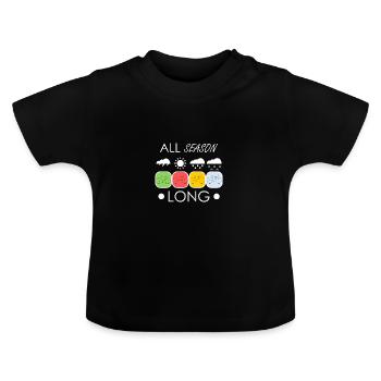 ALL SEASON LONG bike - Baby Organic T-Shirt with Round Neck - black - Front