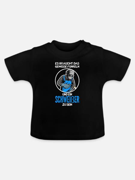 Schweißer Beruf Schweisser Geschenk - Baby Bio-T-Shirt mit Rundhals - Schwarz