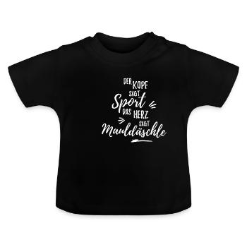 Mulets cadeau souabe Mulet - T-shirt bio col rond Bébé - noir - Devant