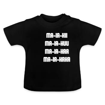 Dragostea Din Tei Lyrics Lied Hit - Baby Bio-T-Shirt mit Rundhals - Schwarz - Vorne