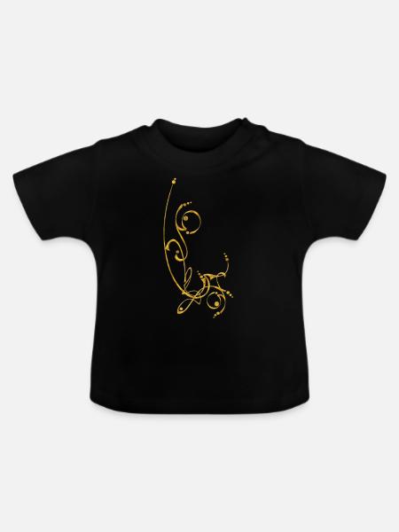 DECO 3 - Baby Bio-T-Shirt mit Rundhals - Schwarz