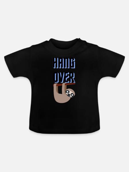 Hang Over - Baby Bio-T-Shirt mit Rundhals - Schwarz
