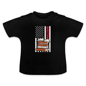 Écrivain Nous Flag Écriture - T-shirt bio col rond Bébé - noir - Devant