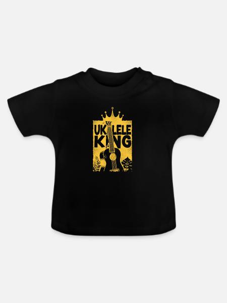 Hawaiian Ukulele Uke King Ukulele - Baby Bio-T-Shirt mit Rundhals - Schwarz