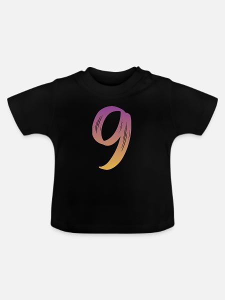 9 - Baby Bio-T-Shirt mit Rundhals - Schwarz
