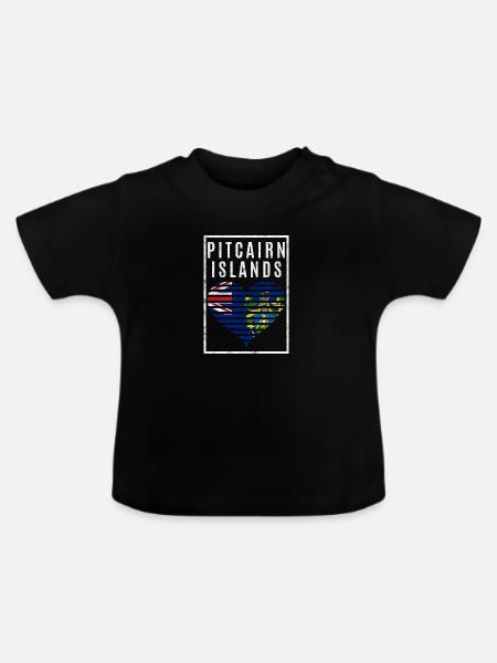 Pitcairninseln - Baby Bio-T-Shirt mit Rundhals - Schwarz