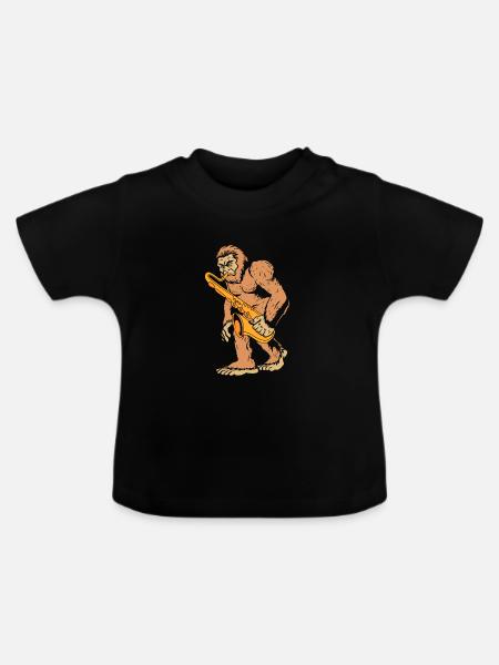 Saxophon Saxophonist - Baby Bio-T-Shirt mit Rundhals - Schwarz