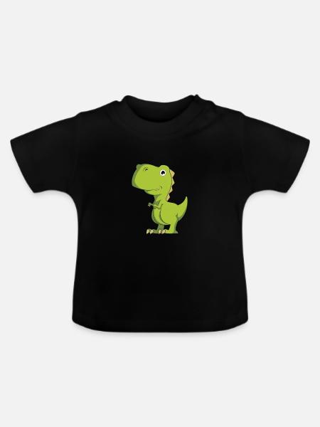 Rex - Baby Bio-T-Shirt mit Rundhals - Schwarz