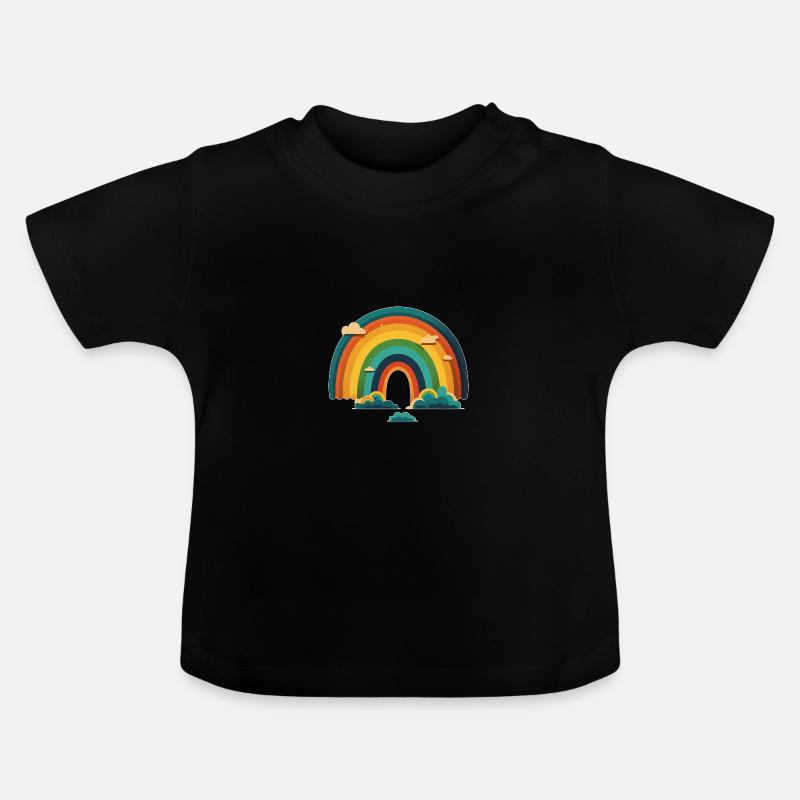 ARC-EN-CIEL - T-shirt bio col rond Bébé - noir