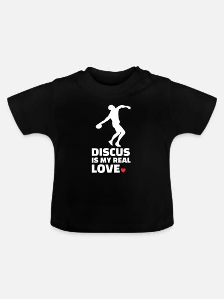 Diskus - Baby Bio-T-Shirt mit Rundhals - Schwarz