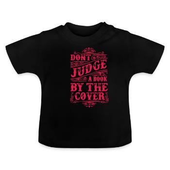 Dont Judge - Baby Organic T-Shirt with Round Neck - black - Front