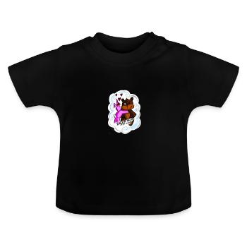Drück mich - Baby Bio-T-Shirt mit Rundhals - Schwarz - Vorne