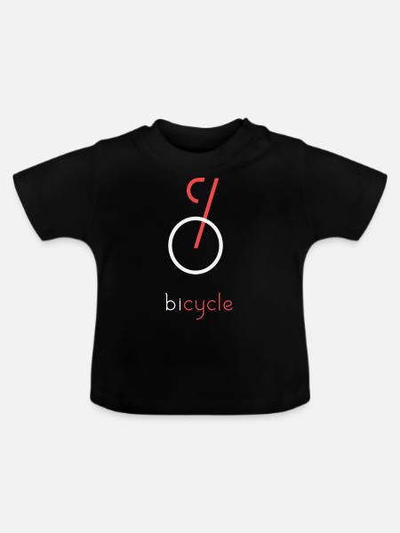 Bicycle Fahrrad Rad - Baby Bio-T-Shirt mit Rundhals - Schwarz