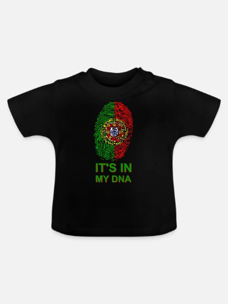 Portugal DNA - Baby Bio-T-Shirt mit Rundhals - Schwarz