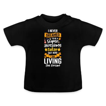 Tailor Suit - Baby Organic T-Shirt with Round Neck - black - Front