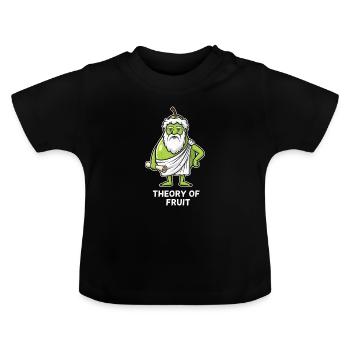 Théorie des fruits : Philosophe Vert Pear - T-shirt bio col rond Bébé - noir - Devant