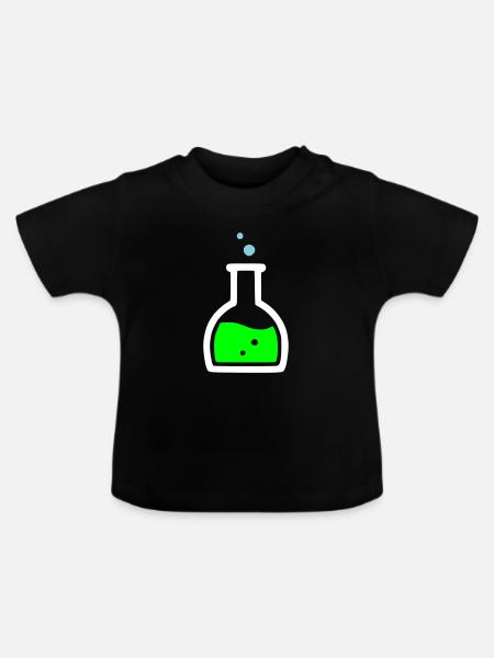 Giftiger Zaubertrank Grün - Baby Bio-T-Shirt mit Rundhals - Schwarz