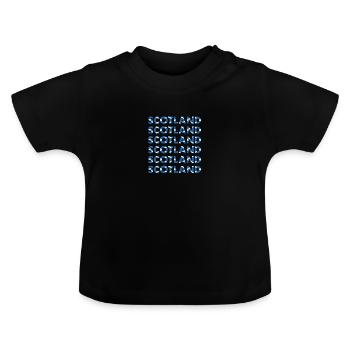 Rugby Rugby Rugby Rugby Rugby Scotland Rugby - Baby Bio-T-Shirt mit Rundhals - Schwarz - Vorne