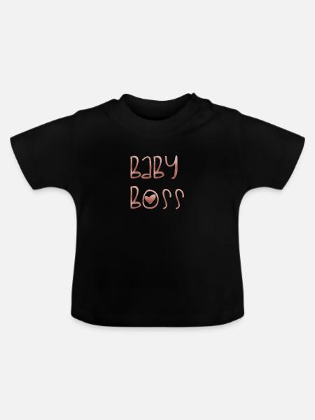 BabyBoss - Baby Bio-T-Shirt mit Rundhals - Schwarz