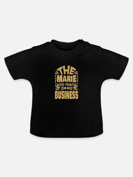 Marie - Baby Bio-T-Shirt mit Rundhals - Schwarz
