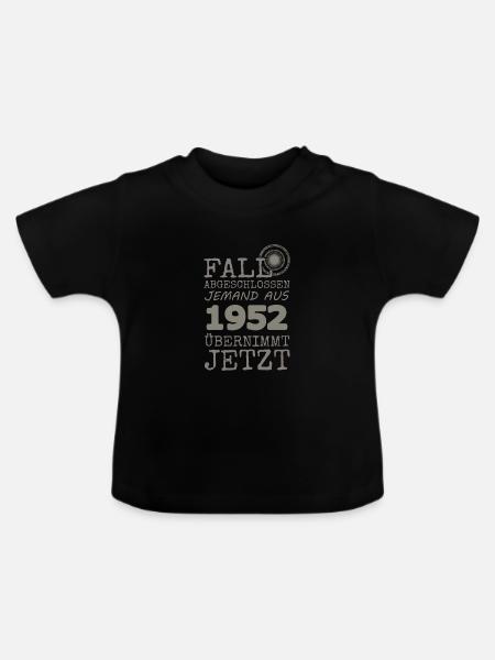 Jahr 1952 - Baby Bio-T-Shirt mit Rundhals - Schwarz