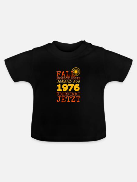 Fall 1976 - Baby Bio-T-Shirt mit Rundhals - Schwarz