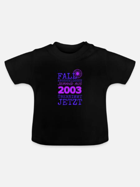 Fall 2003 - Baby Bio-T-Shirt mit Rundhals - Schwarz