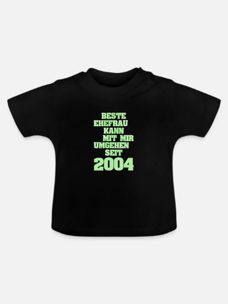 2004 - Baby Bio-T-Shirt mit Rundhals - Schwarz